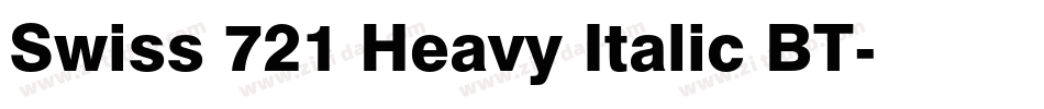 Swiss 721 Heavy Italic BT字体转换